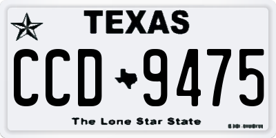 TX license plate CCD9475