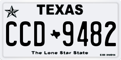 TX license plate CCD9482