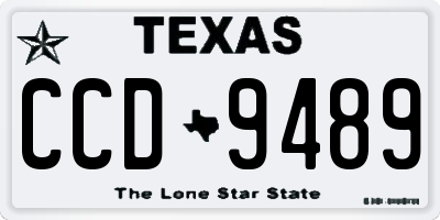 TX license plate CCD9489