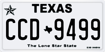 TX license plate CCD9499