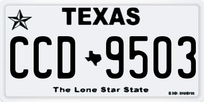 TX license plate CCD9503