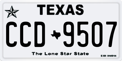 TX license plate CCD9507