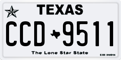 TX license plate CCD9511