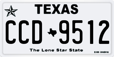 TX license plate CCD9512
