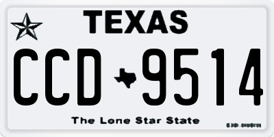 TX license plate CCD9514