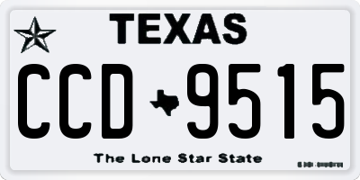 TX license plate CCD9515