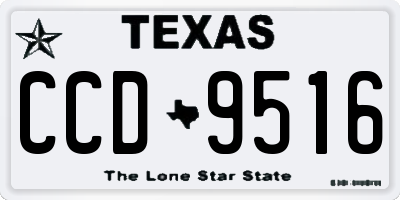 TX license plate CCD9516
