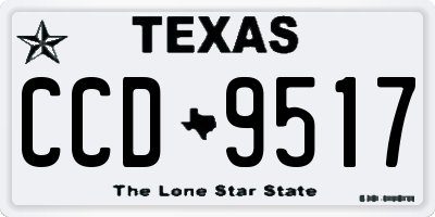 TX license plate CCD9517