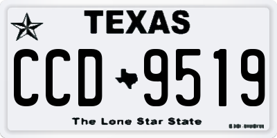TX license plate CCD9519