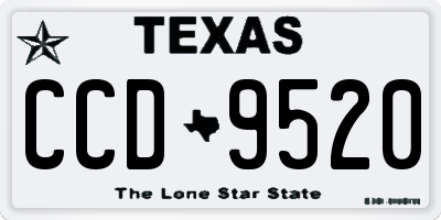 TX license plate CCD9520