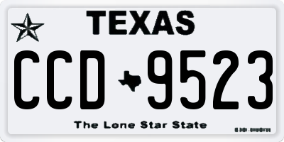 TX license plate CCD9523