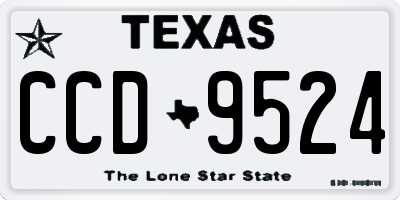 TX license plate CCD9524