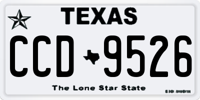 TX license plate CCD9526