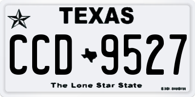 TX license plate CCD9527
