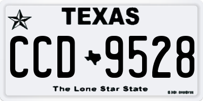 TX license plate CCD9528