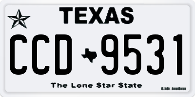 TX license plate CCD9531