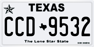 TX license plate CCD9532