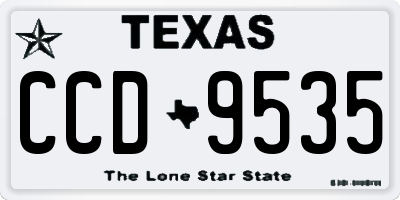 TX license plate CCD9535