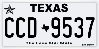 TX license plate CCD9537