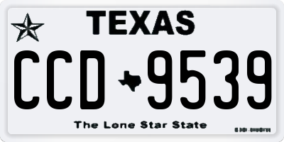 TX license plate CCD9539