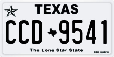 TX license plate CCD9541