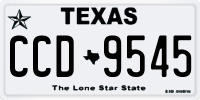 TX license plate CCD9545