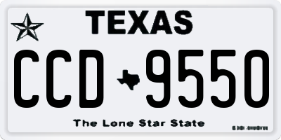 TX license plate CCD9550