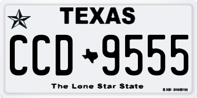 TX license plate CCD9555