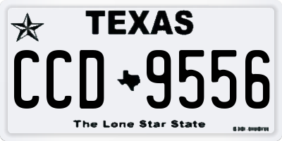 TX license plate CCD9556