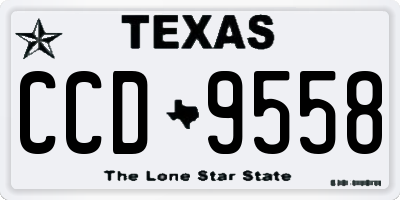 TX license plate CCD9558