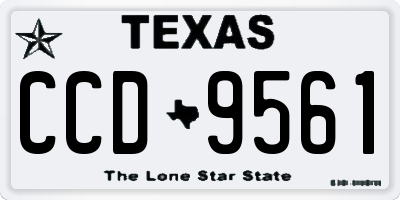 TX license plate CCD9561