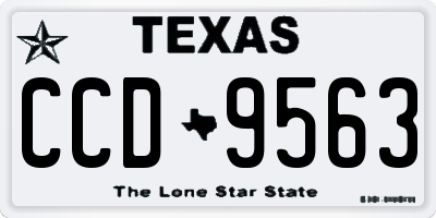 TX license plate CCD9563