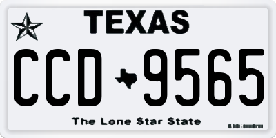 TX license plate CCD9565
