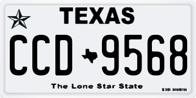 TX license plate CCD9568