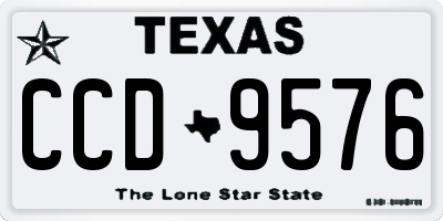 TX license plate CCD9576