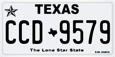 TX license plate CCD9579