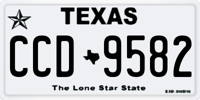 TX license plate CCD9582