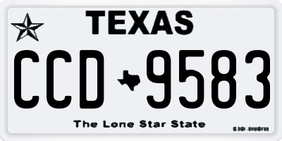 TX license plate CCD9583
