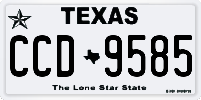 TX license plate CCD9585