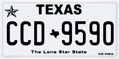TX license plate CCD9590