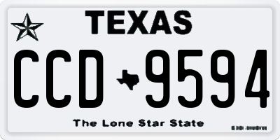 TX license plate CCD9594