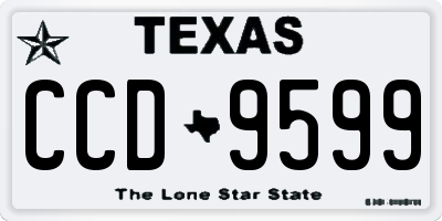 TX license plate CCD9599
