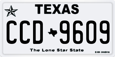 TX license plate CCD9609