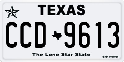 TX license plate CCD9613