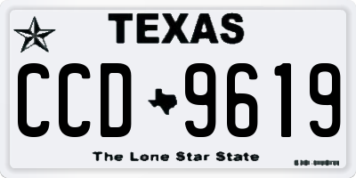 TX license plate CCD9619