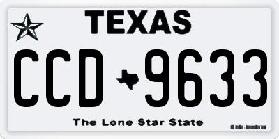 TX license plate CCD9633