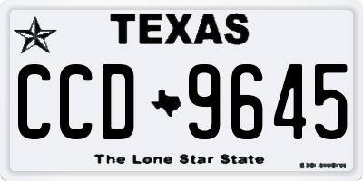 TX license plate CCD9645