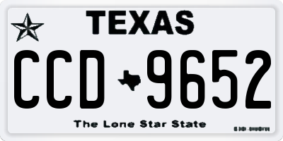 TX license plate CCD9652