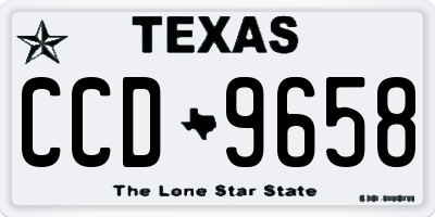 TX license plate CCD9658