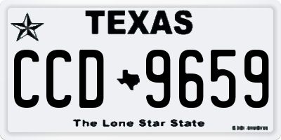 TX license plate CCD9659